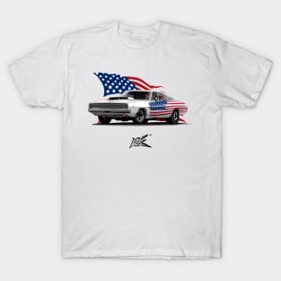 dodge charger 68 american flag T-Shirt